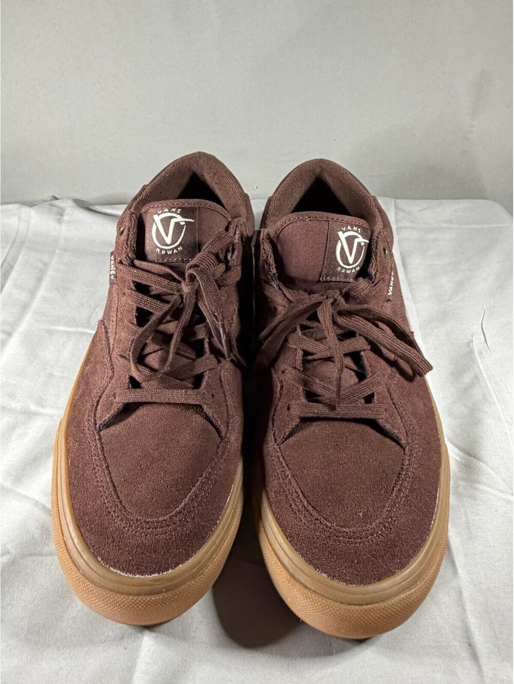 Vans Rowan Skateboarding Shoes Brown Suede Size 11